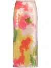 Silvia Tcherassi Sequin-embellished Midi Skirt In Pink