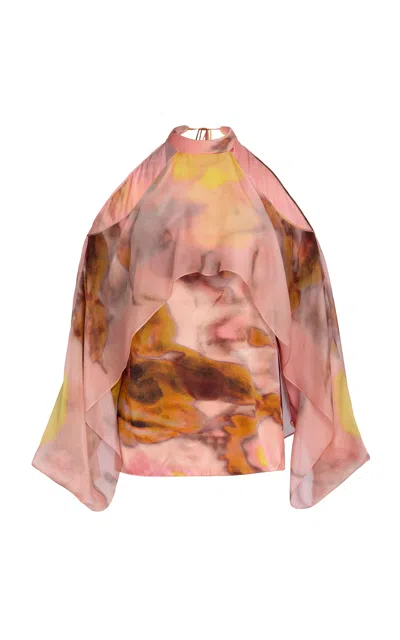 Silvia Tcherassi Shaan Silk-blend Blouse In Multi