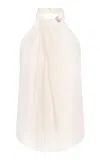 Silvia Tcherassi Shela Gathered Top In White
