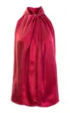 Silvia Tcherassi Shela Halter Top In Red