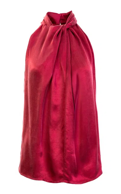 Silvia Tcherassi Shela Halter Top In Red