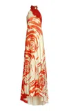 Silvia Tcherassi Sherry Stretch-silk Maxi Dress In Red