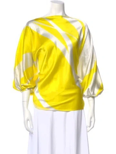Pre-owned Silvia Tcherassi Silk Colorblock Pattern Blouse