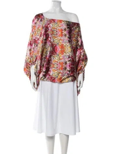 Pre-owned Silvia Tcherassi Silk Floral Print Blouse In Multi