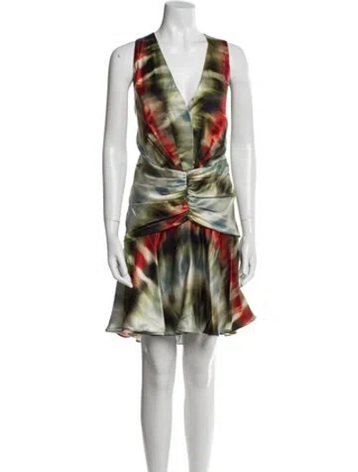 Pre-owned Silvia Tcherassi Silk Knee-length Dress In Green