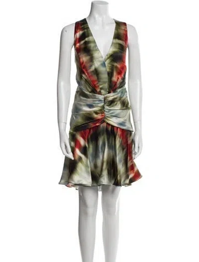 Pre-owned Silvia Tcherassi Silk Knee-length Dress In Green