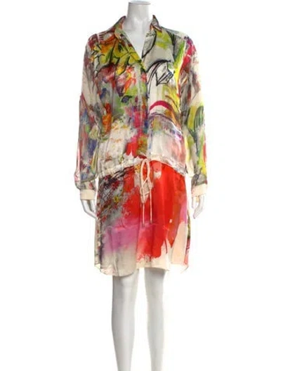 Pre-owned Silvia Tcherassi Silk Knee-length Dress In Multi