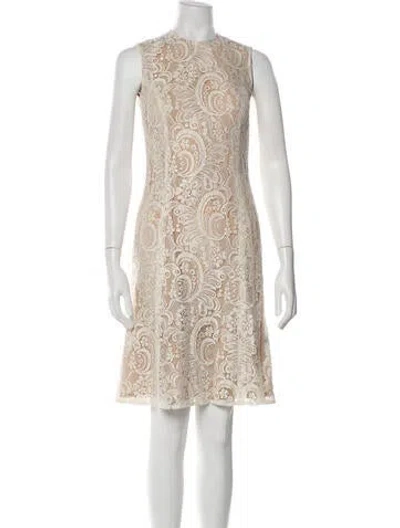 Pre-owned Silvia Tcherassi Silk Knee-length Dress In Neutral