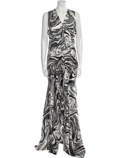 Pre-owned Silvia Tcherassi Silk Long Dress In Black