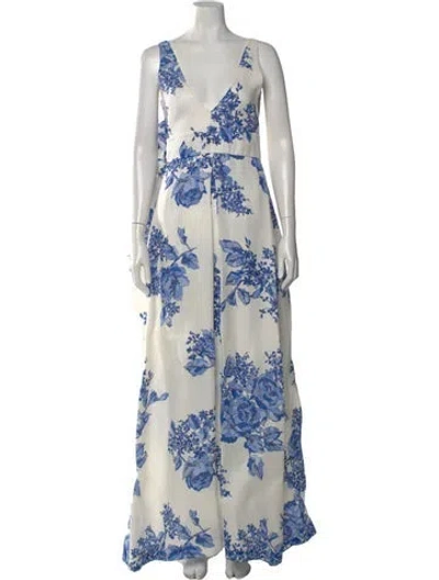 Pre-owned Silvia Tcherassi Silk Long Dress In Blue