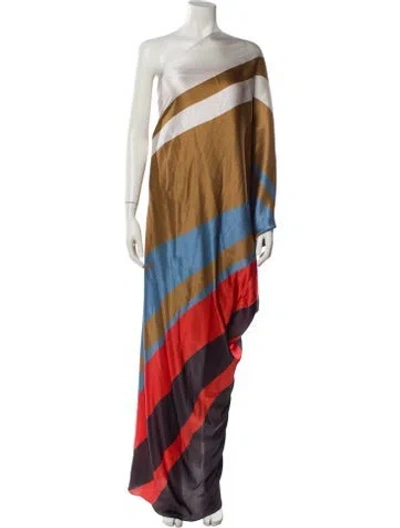 Pre-owned Silvia Tcherassi Silk Long Dress In Multi