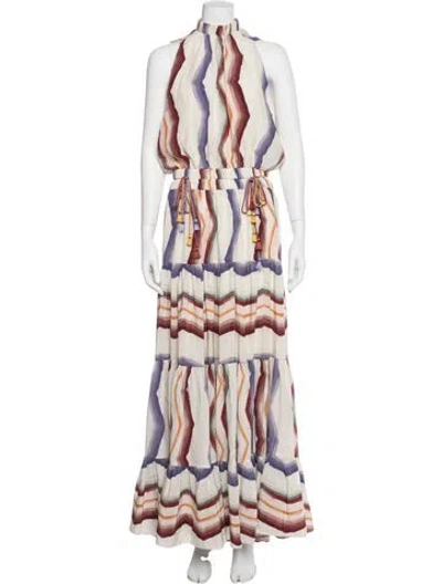 Pre-owned Silvia Tcherassi Silk Long Dress In Multi