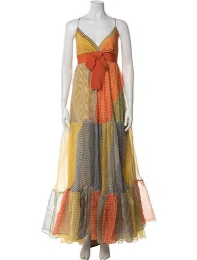 Pre-owned Silvia Tcherassi Silk Long Dress In Multi