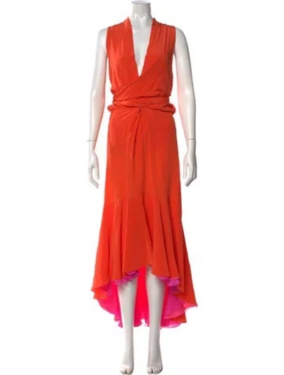 Pre-owned Silvia Tcherassi Silk Long Dress In Multi