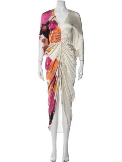 Pre-owned Silvia Tcherassi Silk Long Dress In Multi