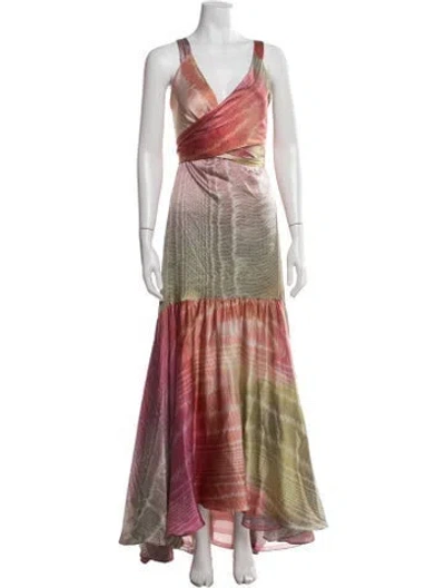 Pre-owned Silvia Tcherassi Silk Long Dress In Multicolor