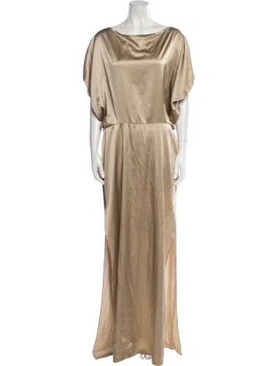 Pre-owned Silvia Tcherassi Silk Long Dress In Neutral