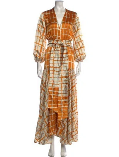 Pre-owned Silvia Tcherassi Silk Long Dress In Neutral