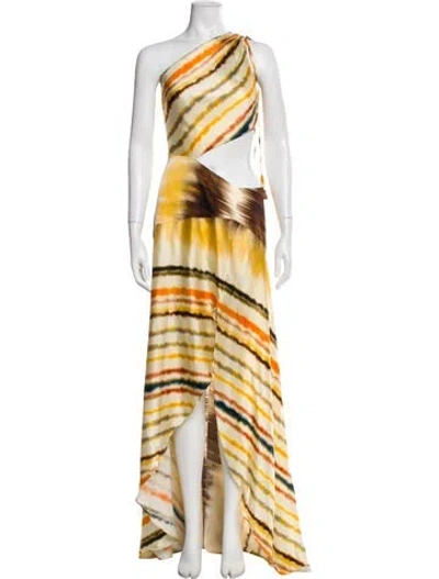 Pre-owned Silvia Tcherassi Silk Long Dress In Neutral