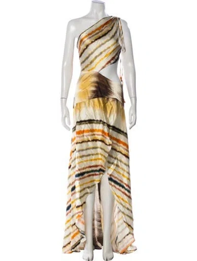 Pre-owned Silvia Tcherassi Silk Long Dress In Neutral