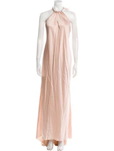 Pre-owned Silvia Tcherassi Silk Long Dress In Pink
