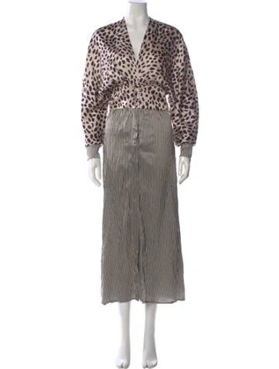 Pre-owned Silvia Tcherassi Silk Long Dress In Pink