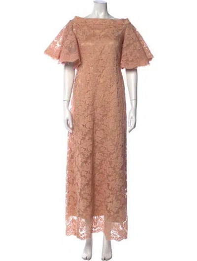 Pre-owned Silvia Tcherassi Silk Long Dress In Pink
