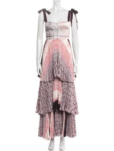 Pre-owned Silvia Tcherassi Silk Long Dress In Pink
