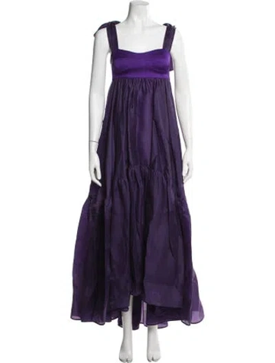 Pre-owned Silvia Tcherassi Silk Long Dress In Purple
