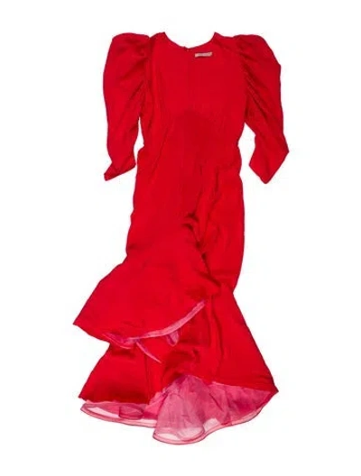 Pre-owned Silvia Tcherassi Silk Long Dress In Red