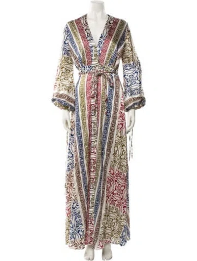 Pre-owned Silvia Tcherassi Silk Long Dress In Red