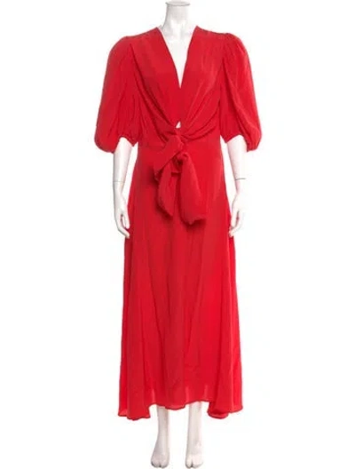 Pre-owned Silvia Tcherassi Silk Long Dress In Red