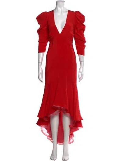 Pre-owned Silvia Tcherassi Silk Long Dress In Red