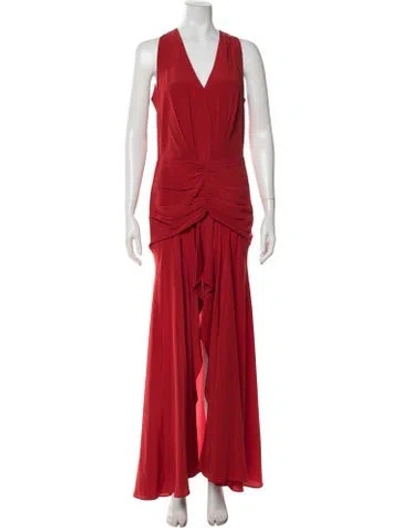 Pre-owned Silvia Tcherassi Silk Long Dress In Red