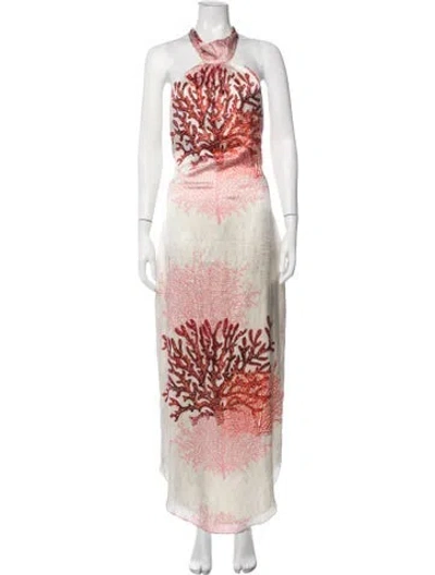 Pre-owned Silvia Tcherassi Silk Long Dress In Red