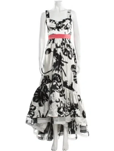 Pre-owned Silvia Tcherassi Silk Long Dress In White