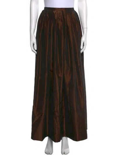 Pre-owned Silvia Tcherassi Silk Long Skirt In Brown