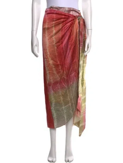 Pre-owned Silvia Tcherassi Silk Long Skirt In Multi