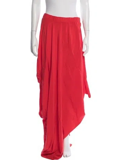Pre-owned Silvia Tcherassi Silk Long Skirt In Red