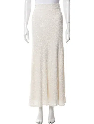 Pre-owned Silvia Tcherassi Silk Long Skirt In White