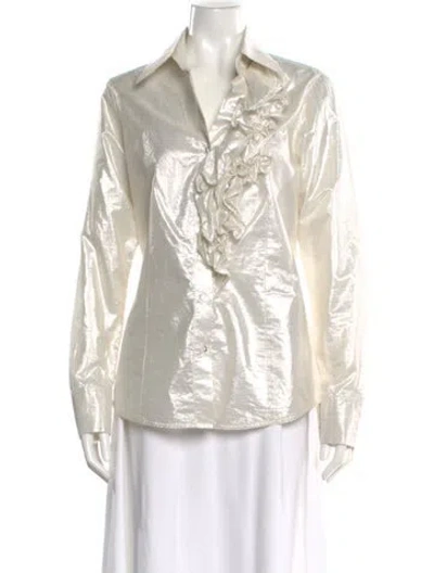 Pre-owned Silvia Tcherassi Silk Long Sleeve Blouse In Multi