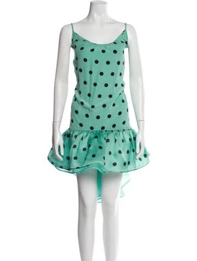 Pre-owned Silvia Tcherassi Silk Midi Length Dress In Green