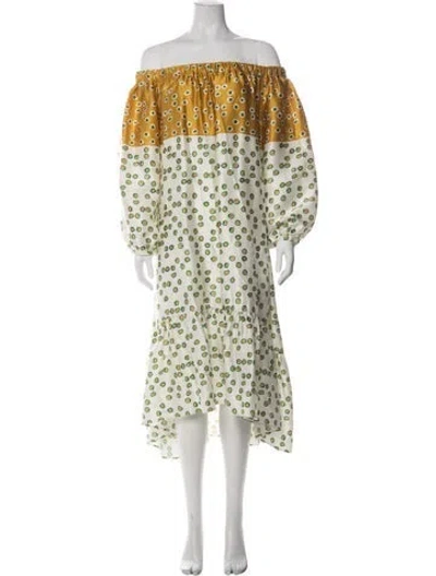 Pre-owned Silvia Tcherassi Silk Midi Length Dress In Multi
