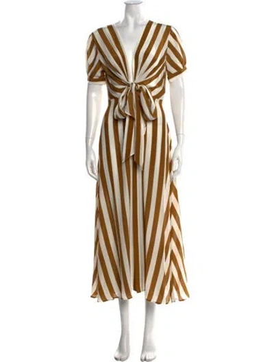 Pre-owned Silvia Tcherassi Silk Midi Length Dress W/ Tags In Multicolor