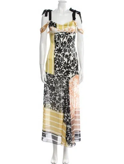 Pre-owned Silvia Tcherassi Silk Mini Dress In Black