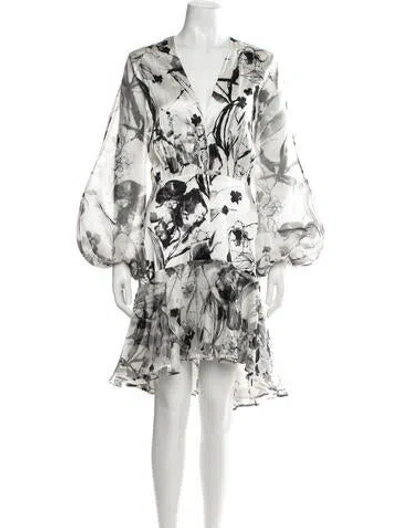 Pre-owned Silvia Tcherassi Silk Mini Dress In Black