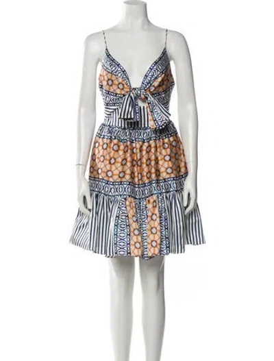 Pre-owned Silvia Tcherassi Silk Mini Dress In Blue