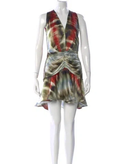 Pre-owned Silvia Tcherassi Silk Mini Dress In Multi
