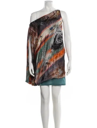 Pre-owned Silvia Tcherassi Silk Mini Dress In Multi