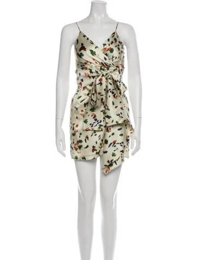 Pre-owned Silvia Tcherassi Silk Mini Dress In Neutral